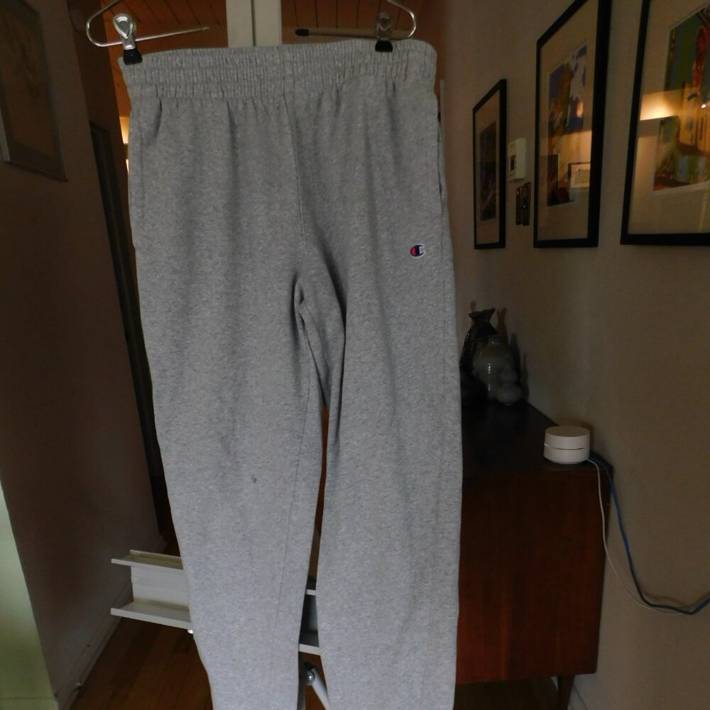 Champion Grey Heather Jogger Sweatpants Mens Medium
